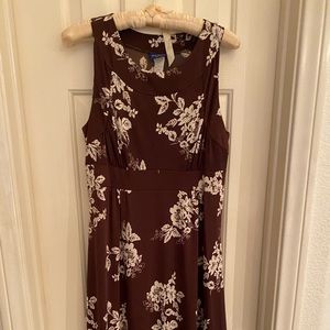 Brown/cream dress size large